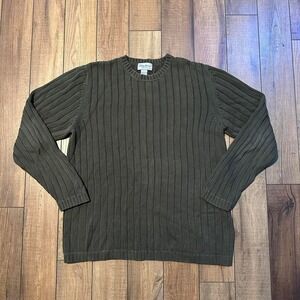 Eddie Bauer Green Knit Sweater Men's‎ XL Tall
